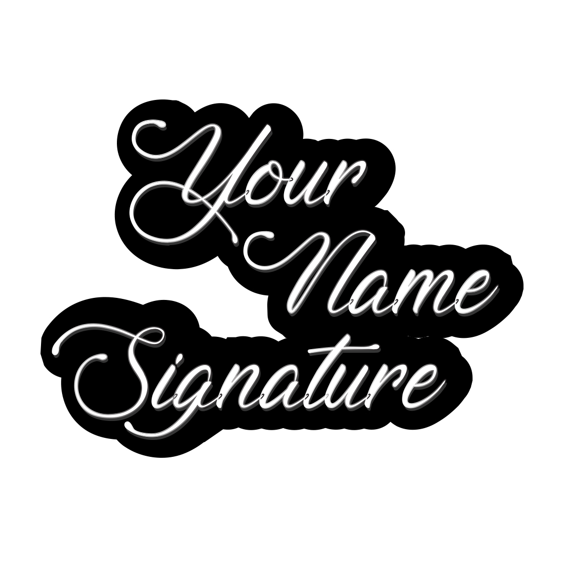 An image with an elegant inscription your name signature