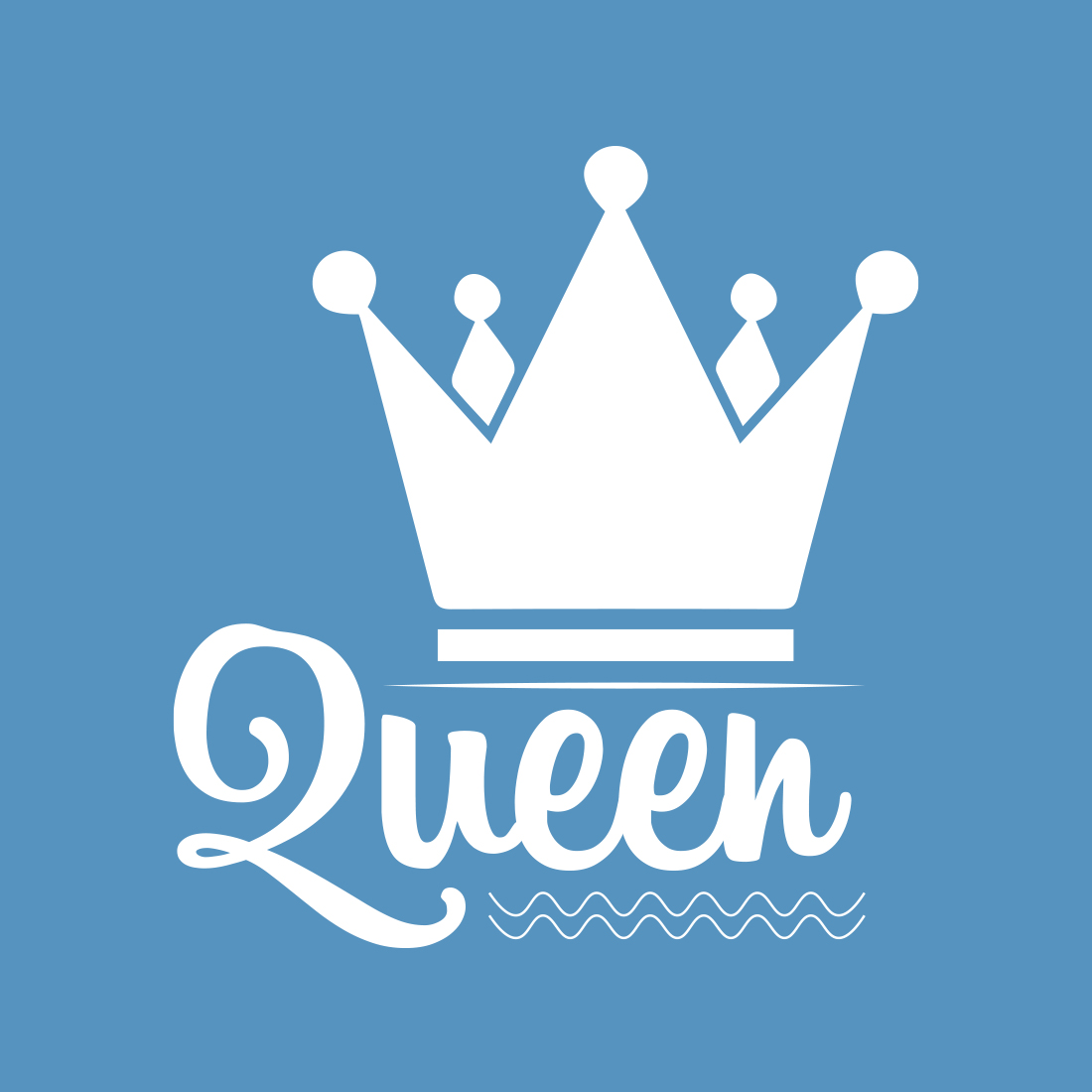 Wonderful image of the queens crown on a blue background