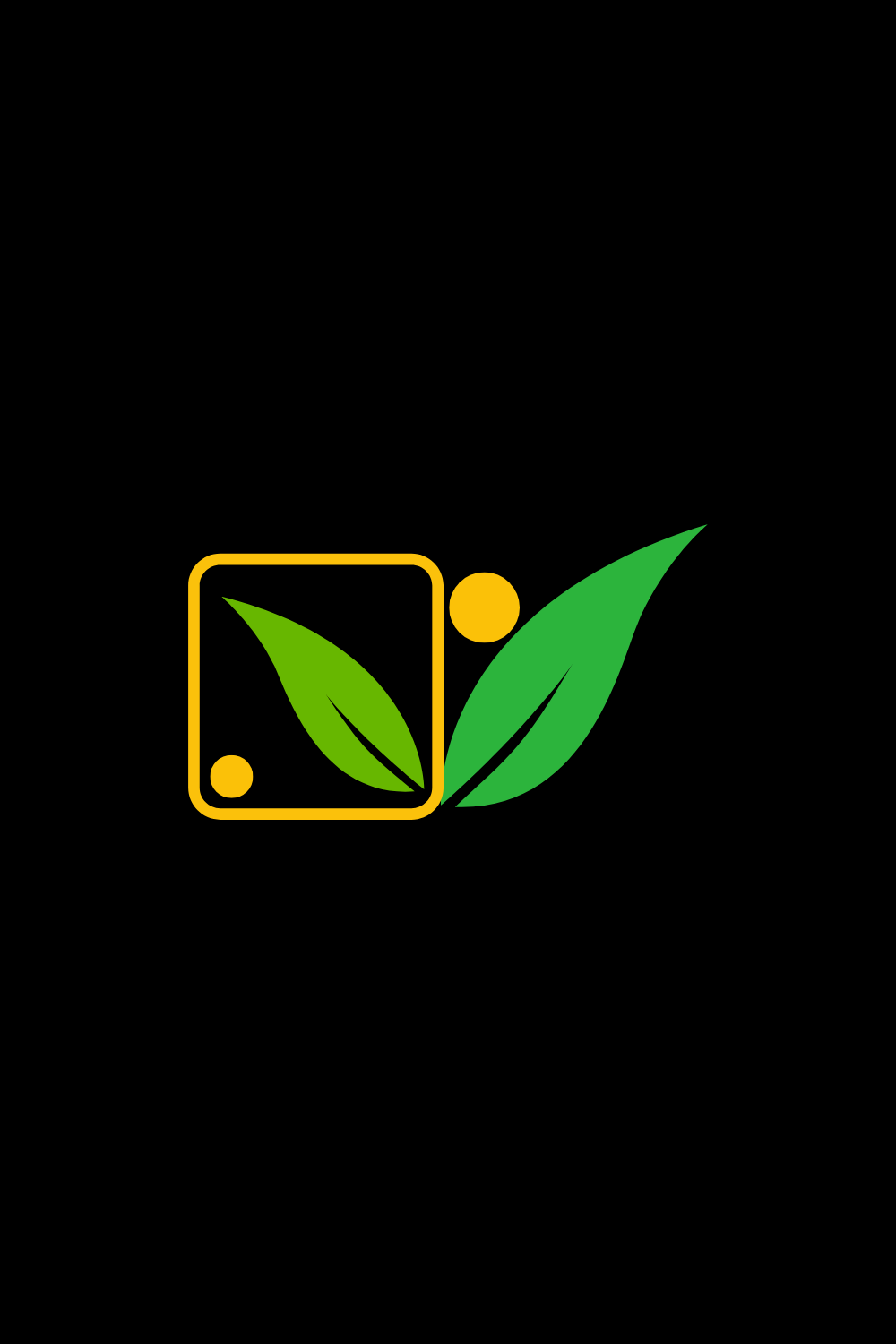 Leaf Vegan Window Logo Design pinterest image.