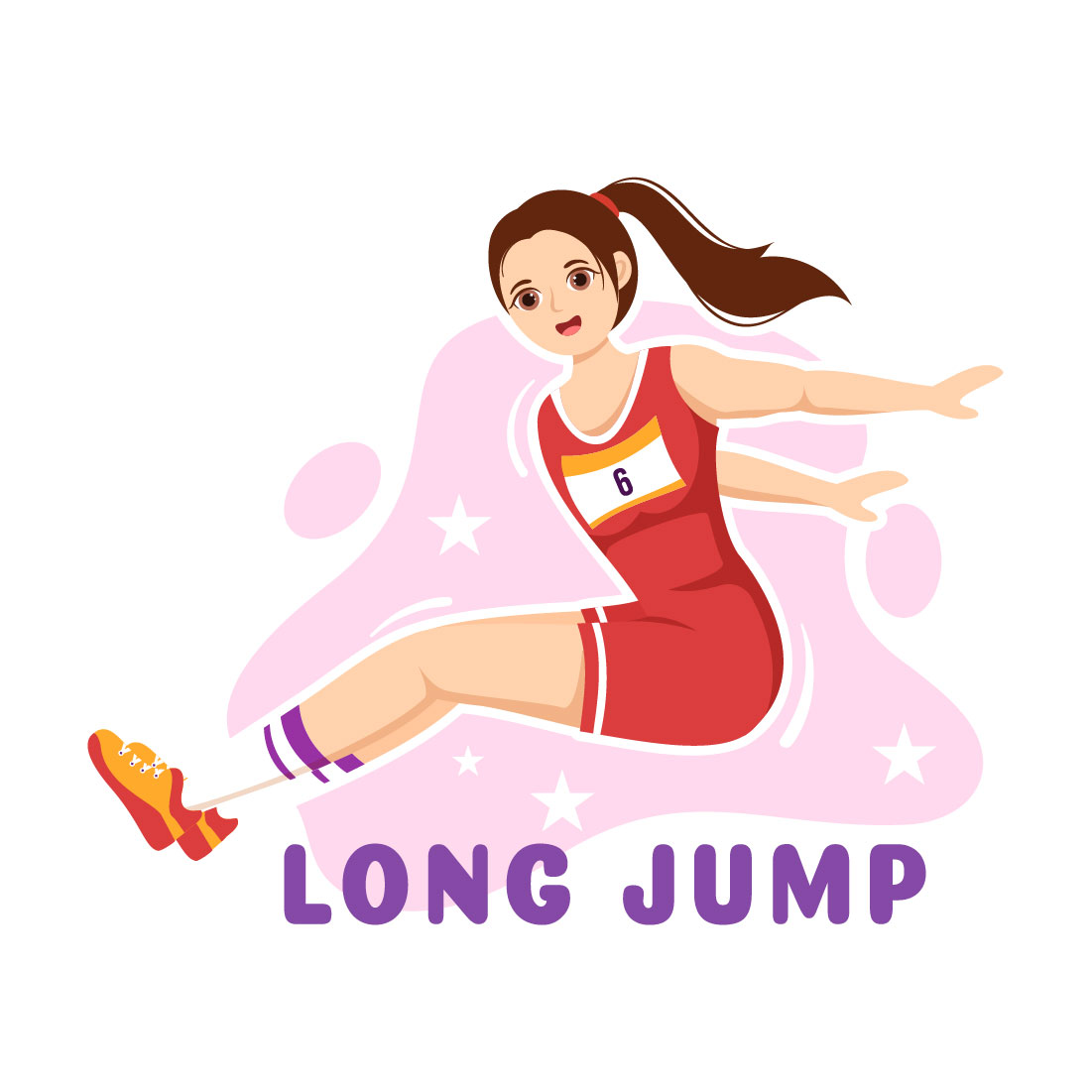 11 Long Jump Sport Illustration Cover.