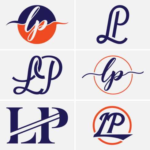 Initial Letter L P Logo Design Vector Template main cover.