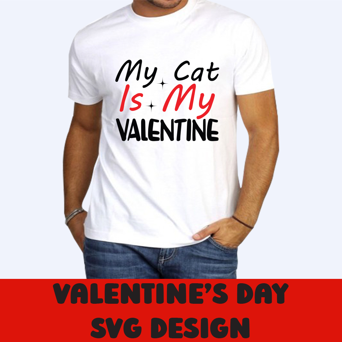 Mockup with My Cat Is My Valentine.