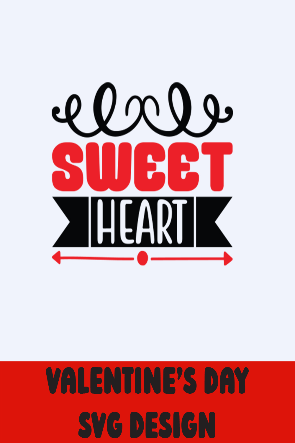 Image with colorful printable lettering Sweet Heart