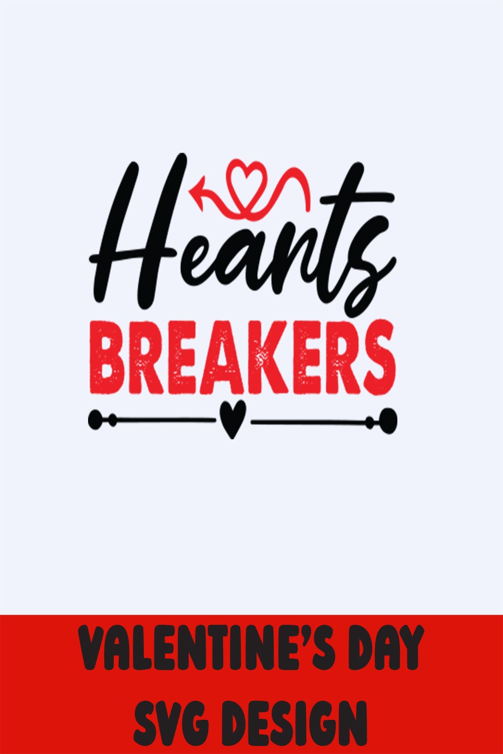 Image with amazing lettering for print Hearts Breakers