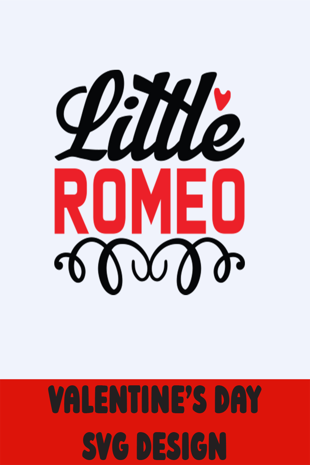 Image with elegant lettering for printing Little Romeo