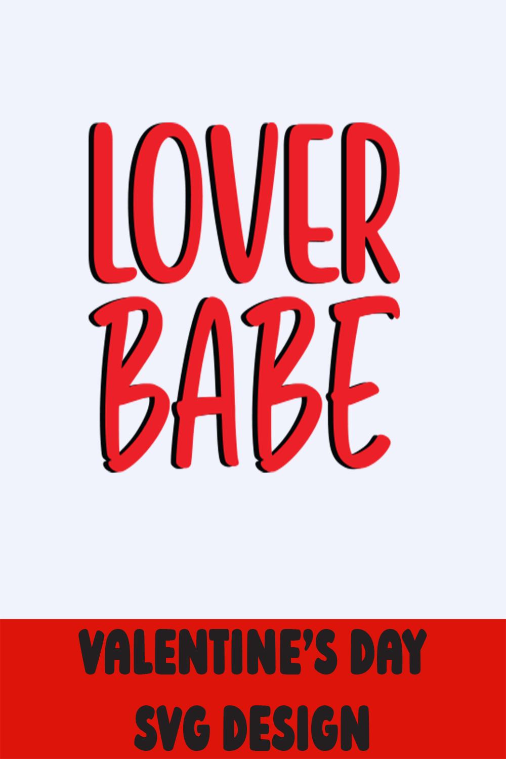 Image with elegant lettering for print Lover Babe