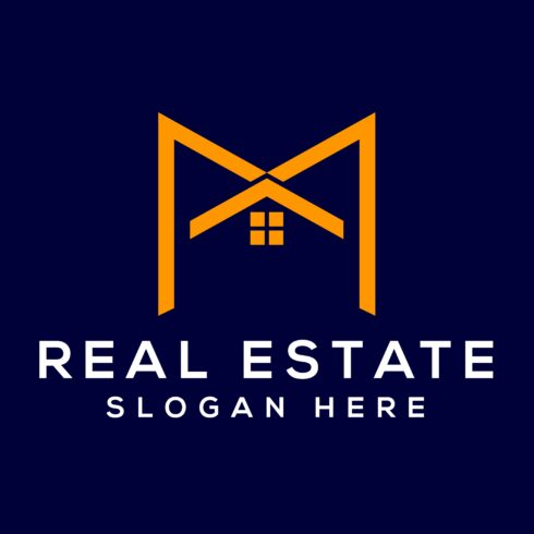Letter M Real Estate Logo Design main image.