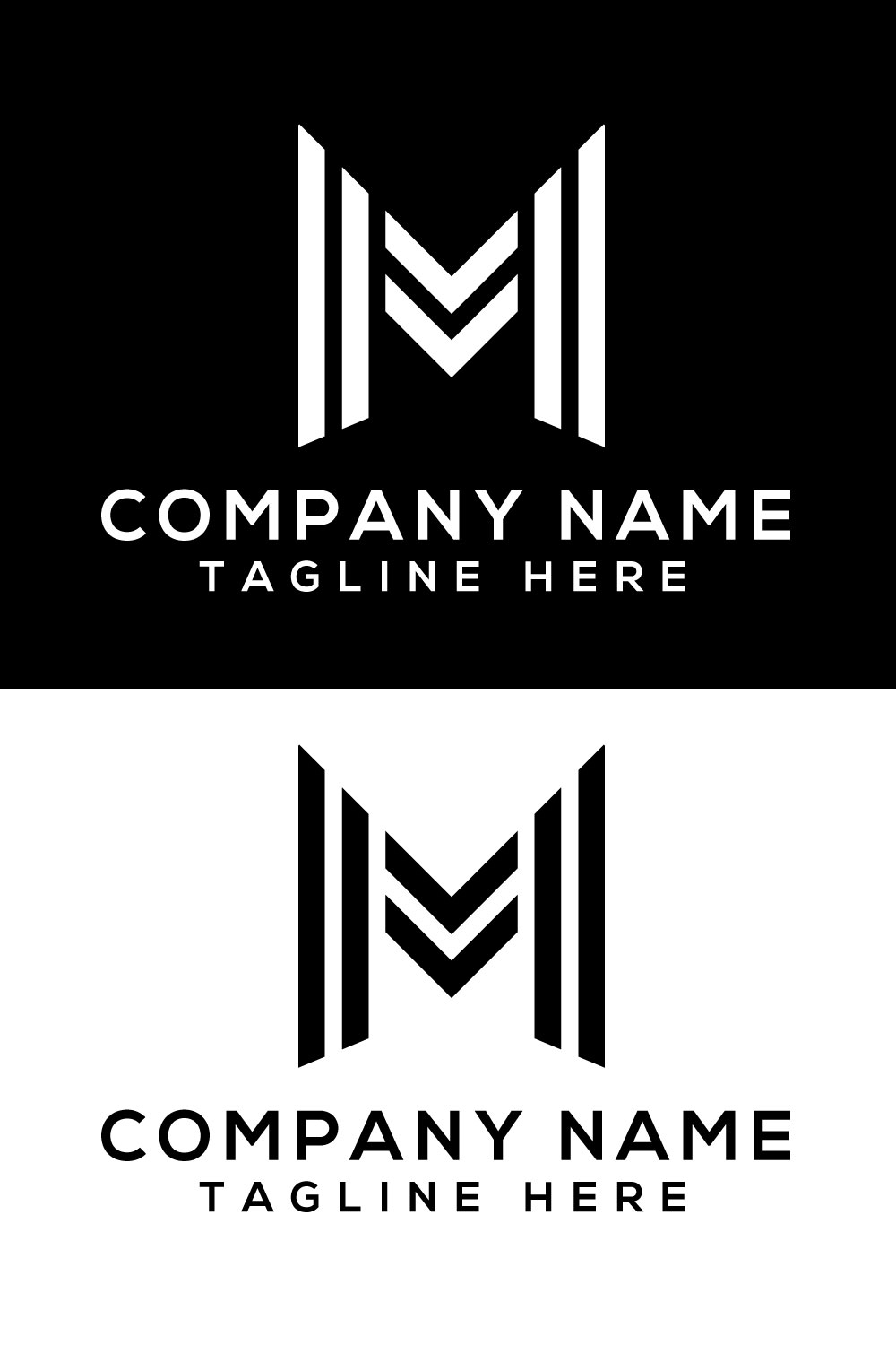 Letter M Logo Design pinterest image.