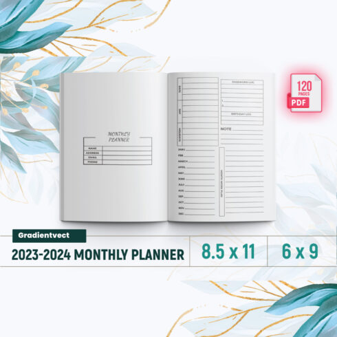 2023-2024 Monthly Planner-KDP Interior.