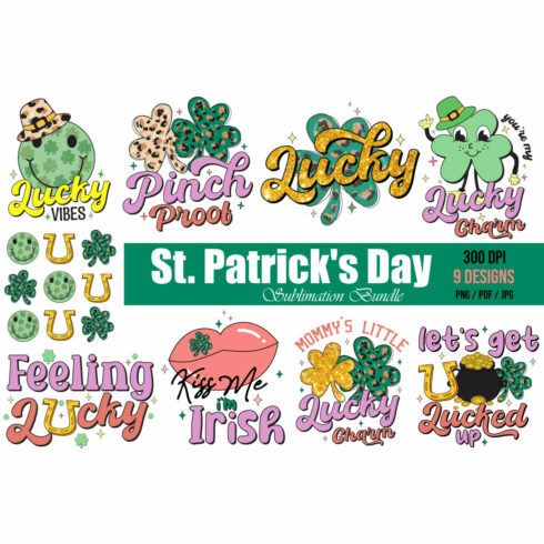 St Patricks Day Sublimation Bundle main image.