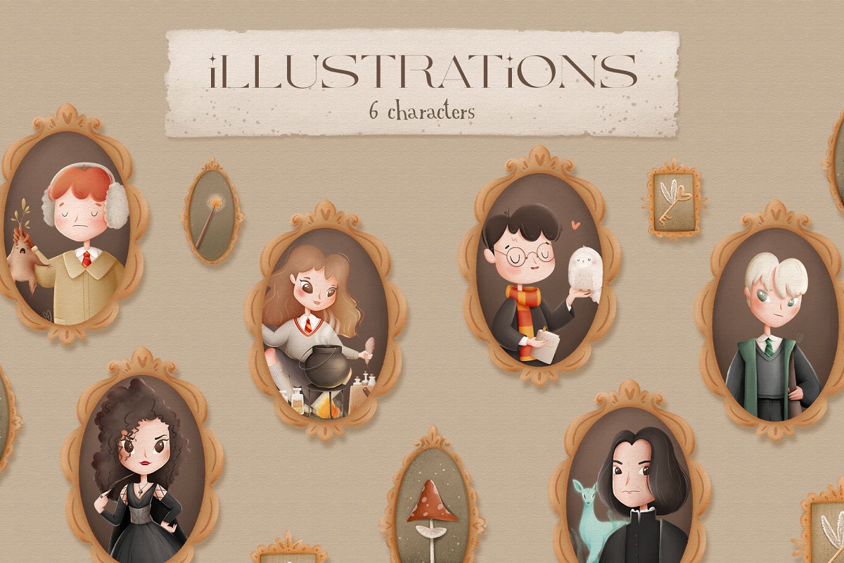 Here are a lot of illustration with characters.