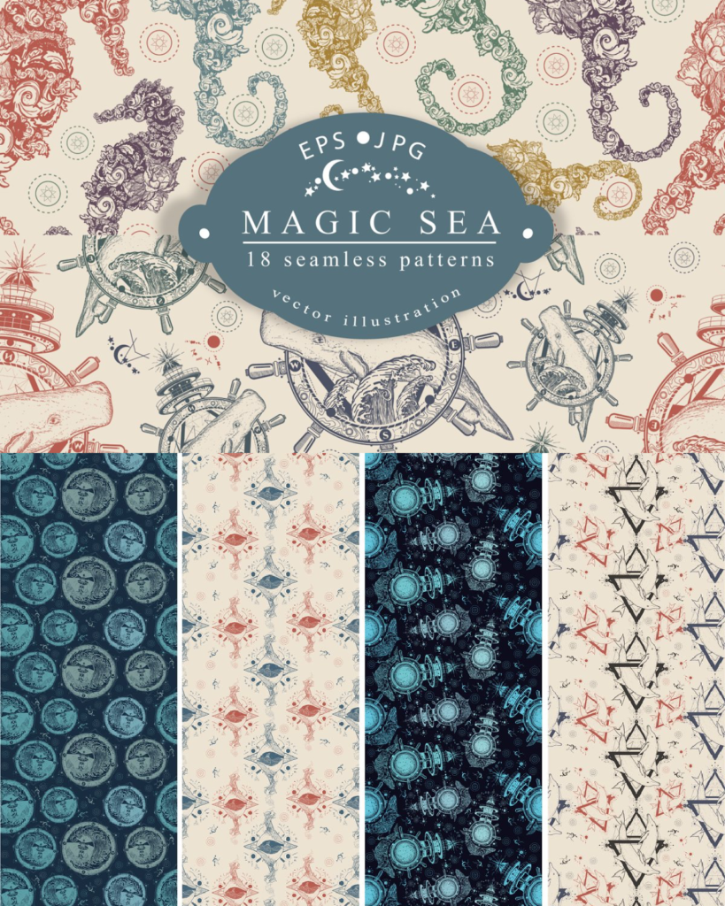Magic Sea Patterns – MasterBundles