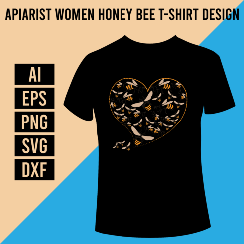 Apiarist Women Honey Bee T- Shirt Design main cover.