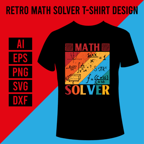 Math Solver T-Shirt Design cover image.
