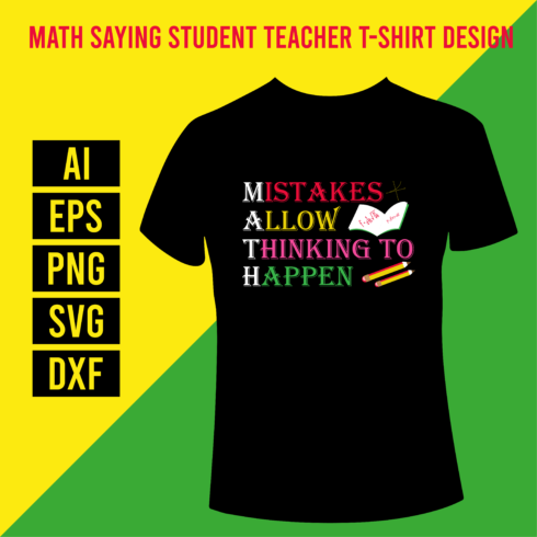 Math Saying Student Teacher T-Shirt Design main cover file.