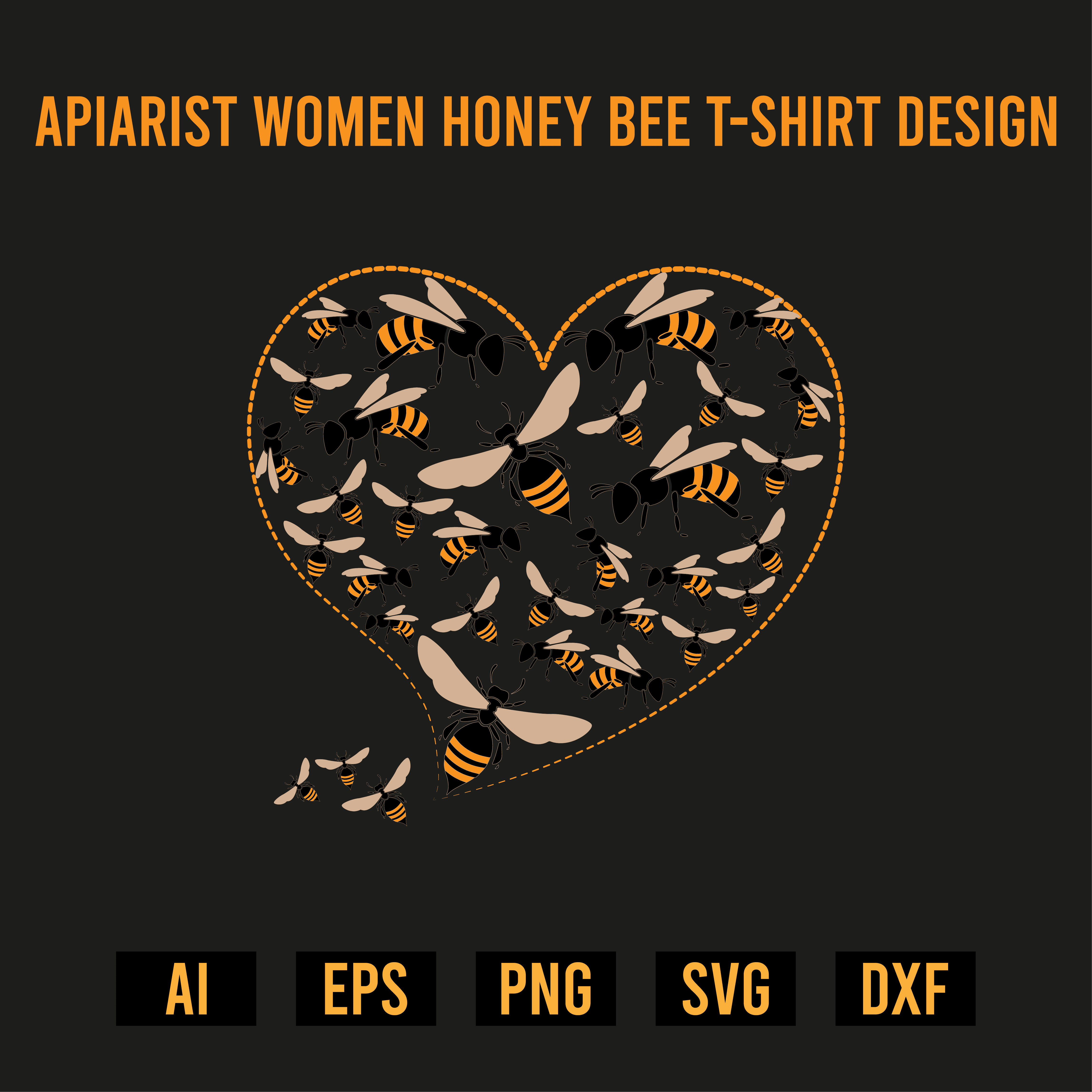 Apiarist Women Honey Bee T- Shirt Design cover image.