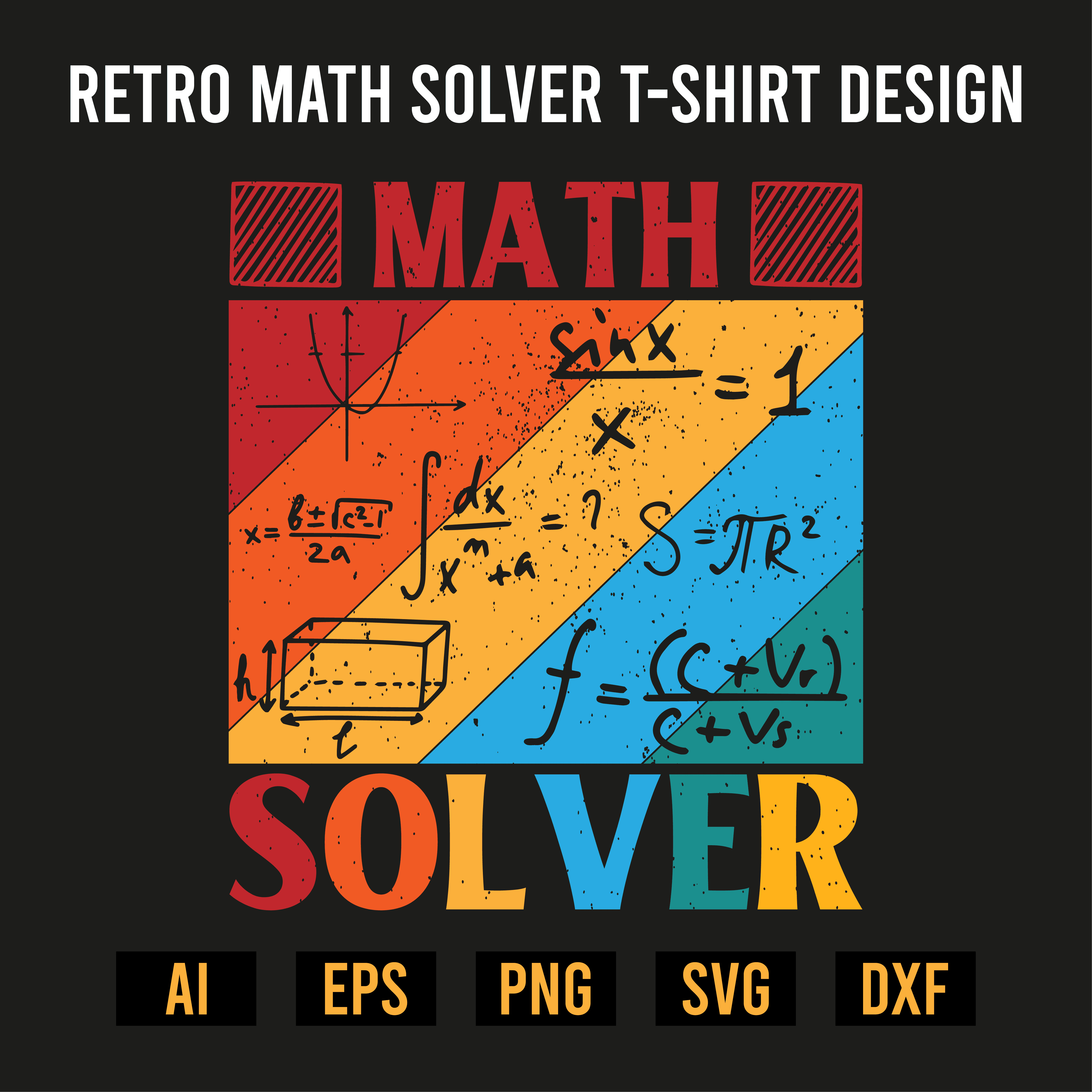 T-Shirt Math Solver Design cover image.