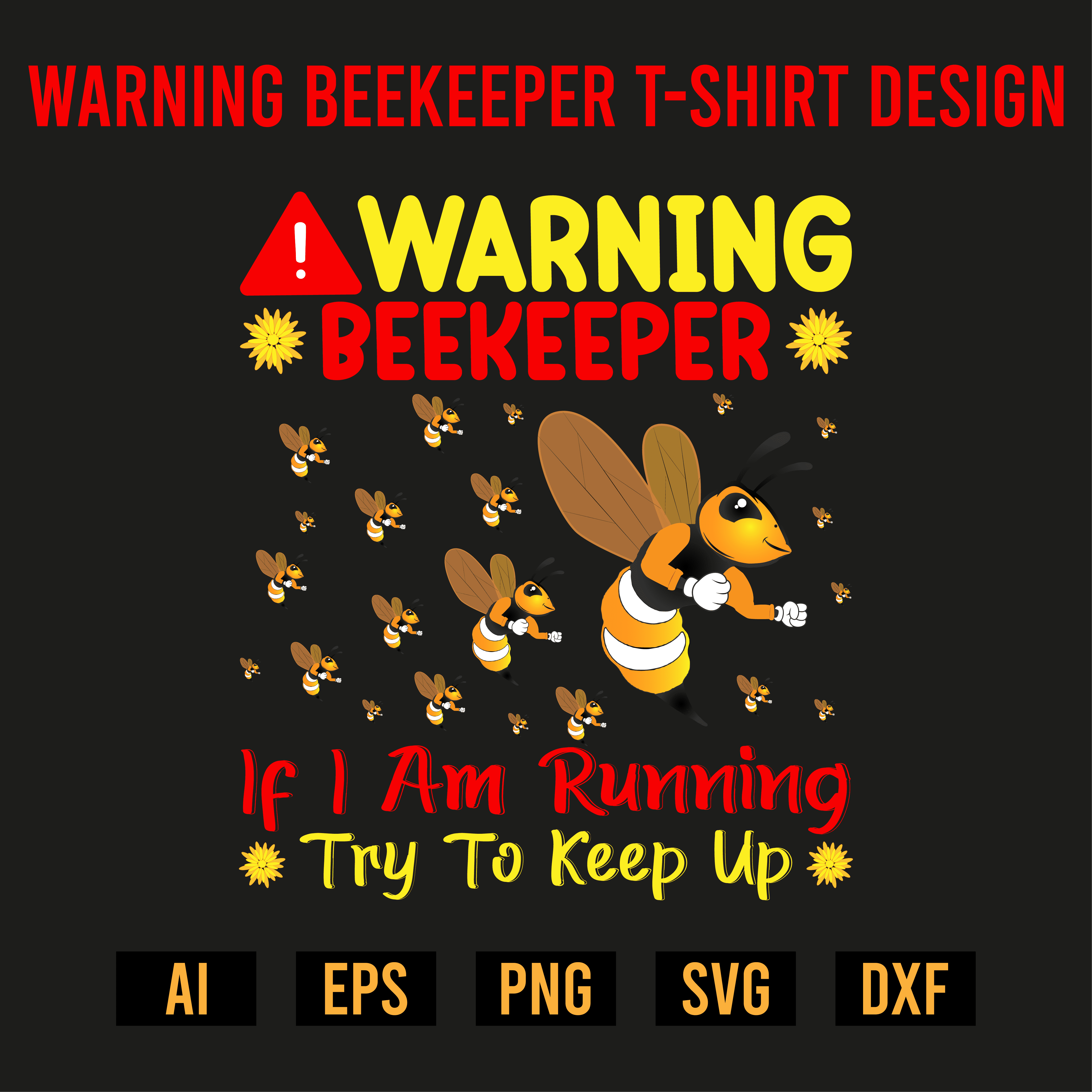 Warning Beekeeper T- Shirt Design cover image.
