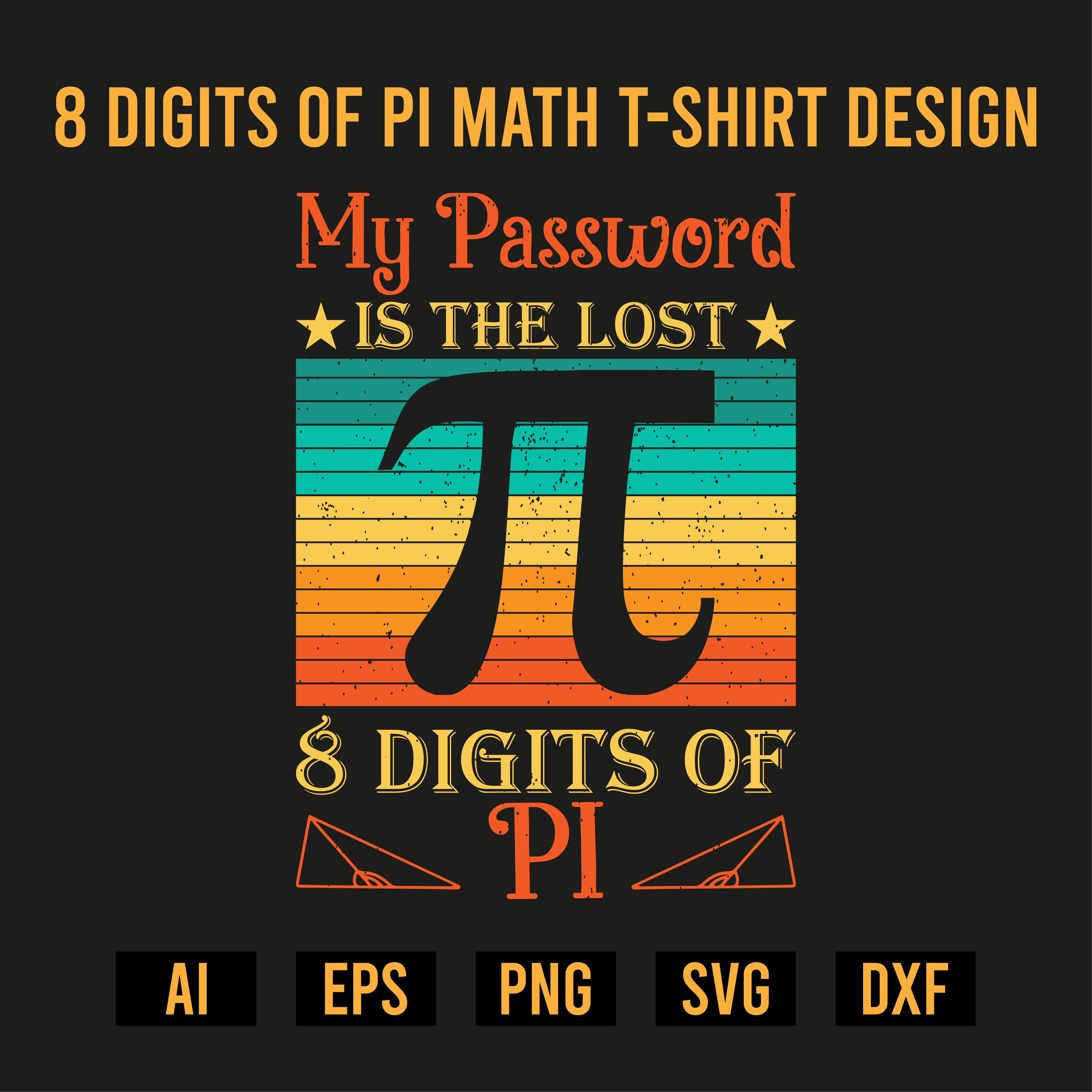 T-Shirt Digits Of PI Math Design cover image.