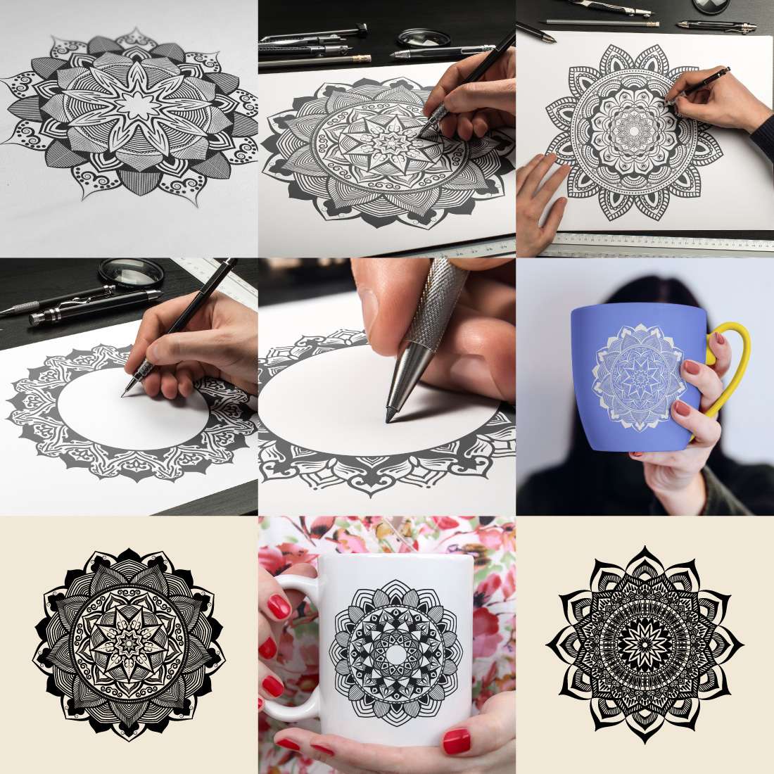 50 Mandala Background & Frame image preview.