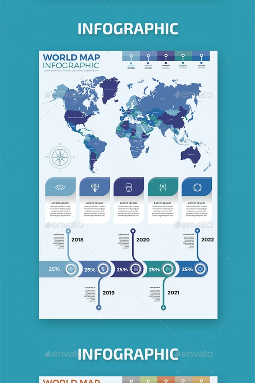 Maps Infographics Design Pinterest Cover.