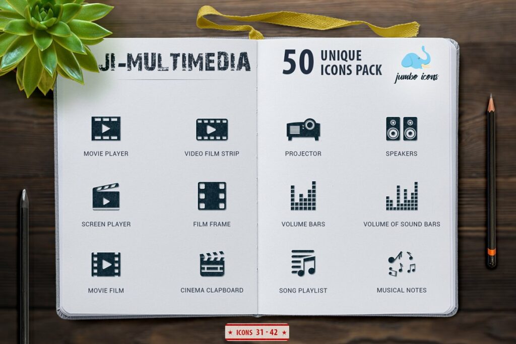 Glyph Icons Multimedia Set – MasterBundles