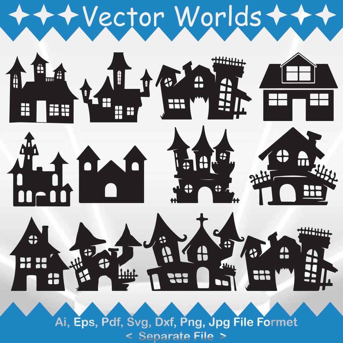 Ghost House SVG Vector Design main cover