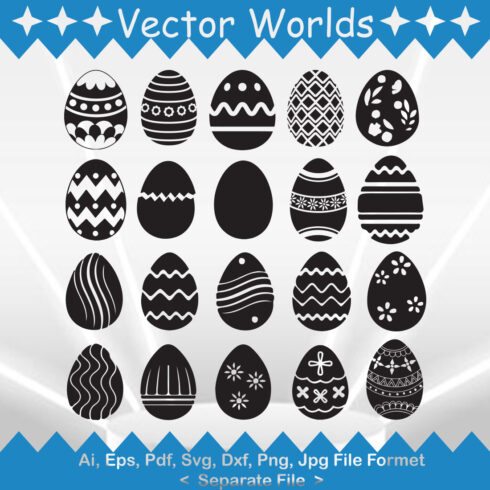 Easter Egg SVG Vector Design main image.