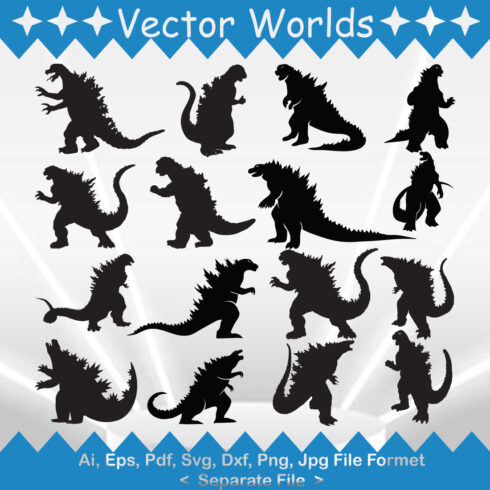 Godzilla SVG Vector Design main cover