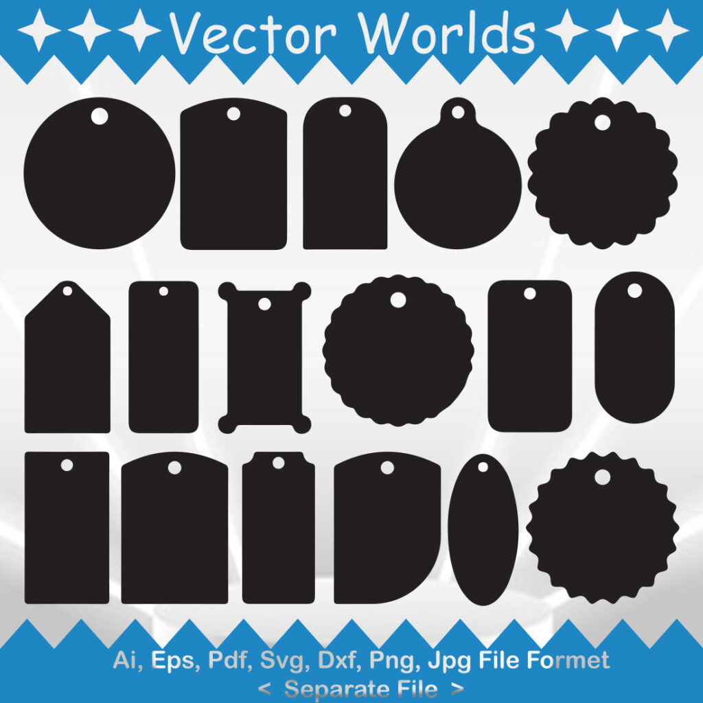 Silhouette Gift Tag SVG Vector Design - MasterBundles