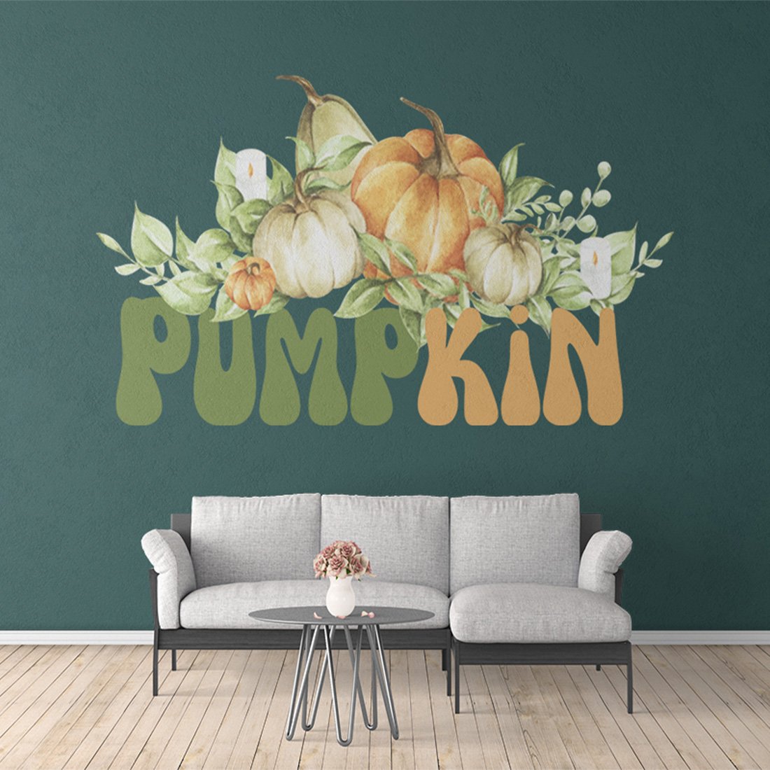 Exquisite picture of a pumpkin on the wall