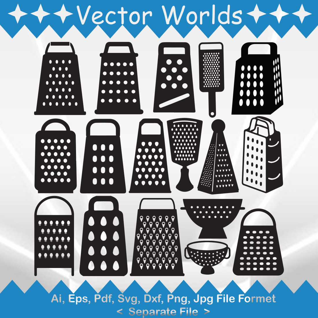 Grater SVG Vector Design main cover