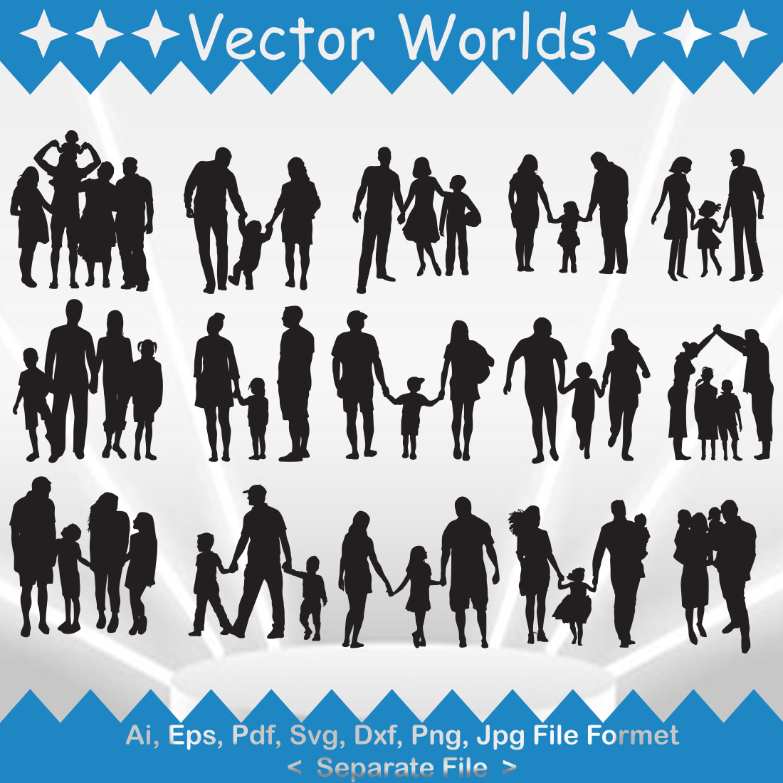 Family SVG Vector Design main image.