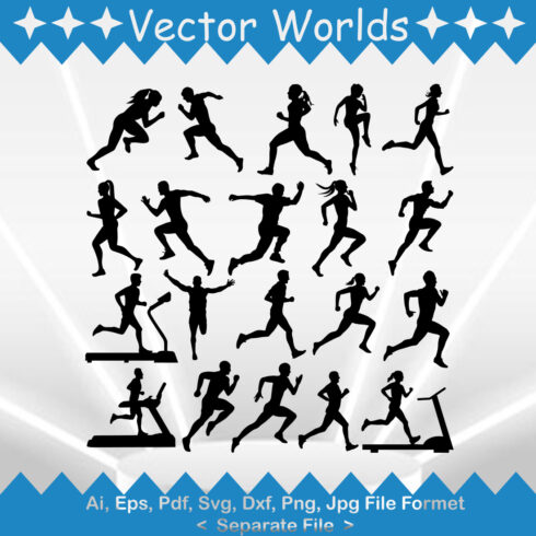 Exercise Run SVG Vector Design main image.