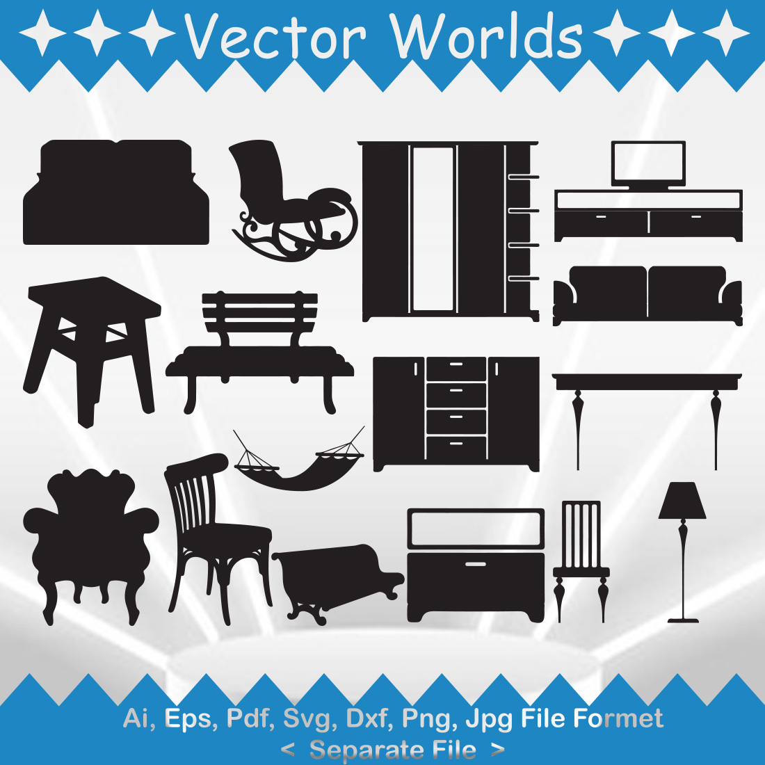 Furniture SVG Vector Design main cover.