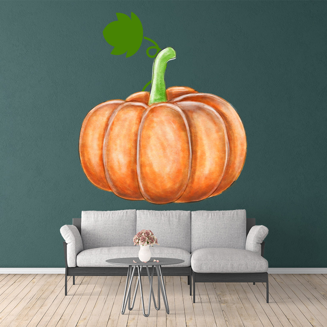 Irresistible picture of a pumpkin on the wall