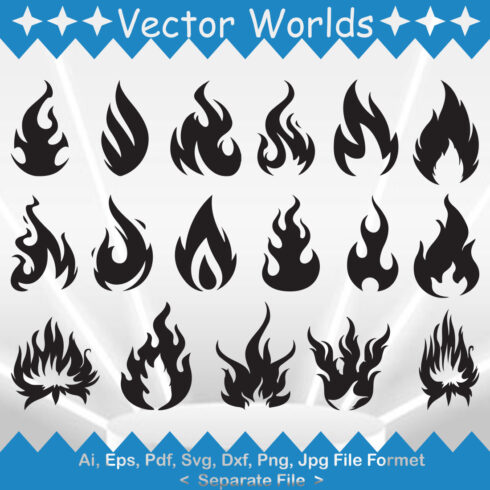 Fire SVG Vector Design main image.