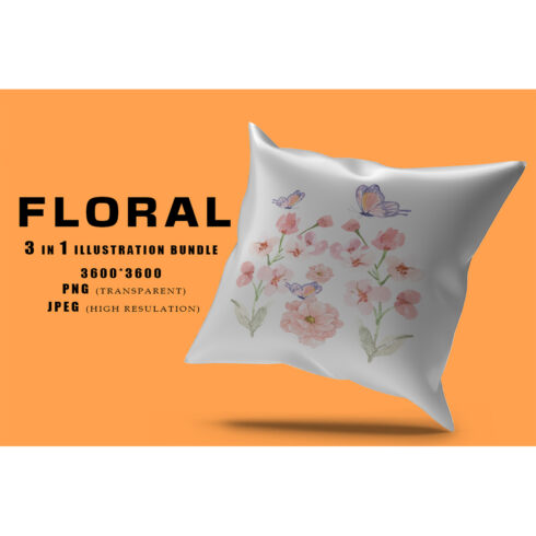 Pillow image with gorgeous flower print