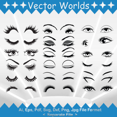 Eyebrows SVG Vector Design main image.