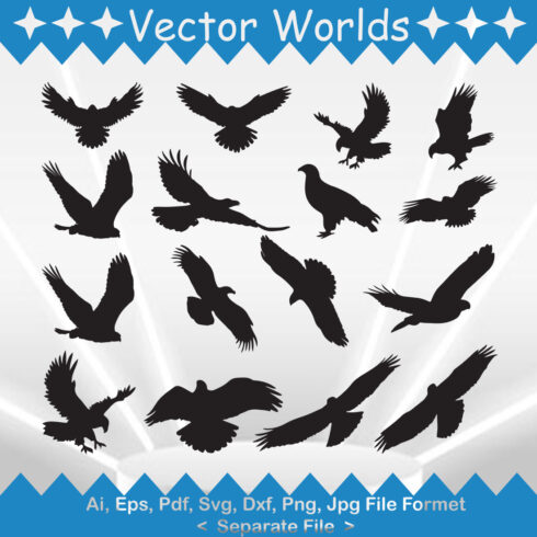 Falcon Bird SVG Vector Design main image.