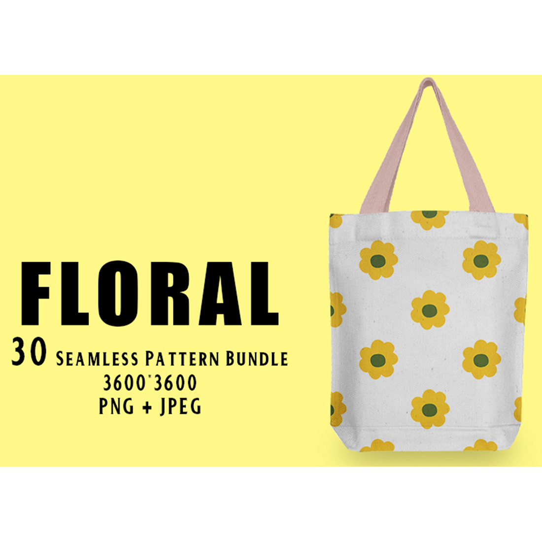 Image of a bag with amazing patterns of yellow flowers