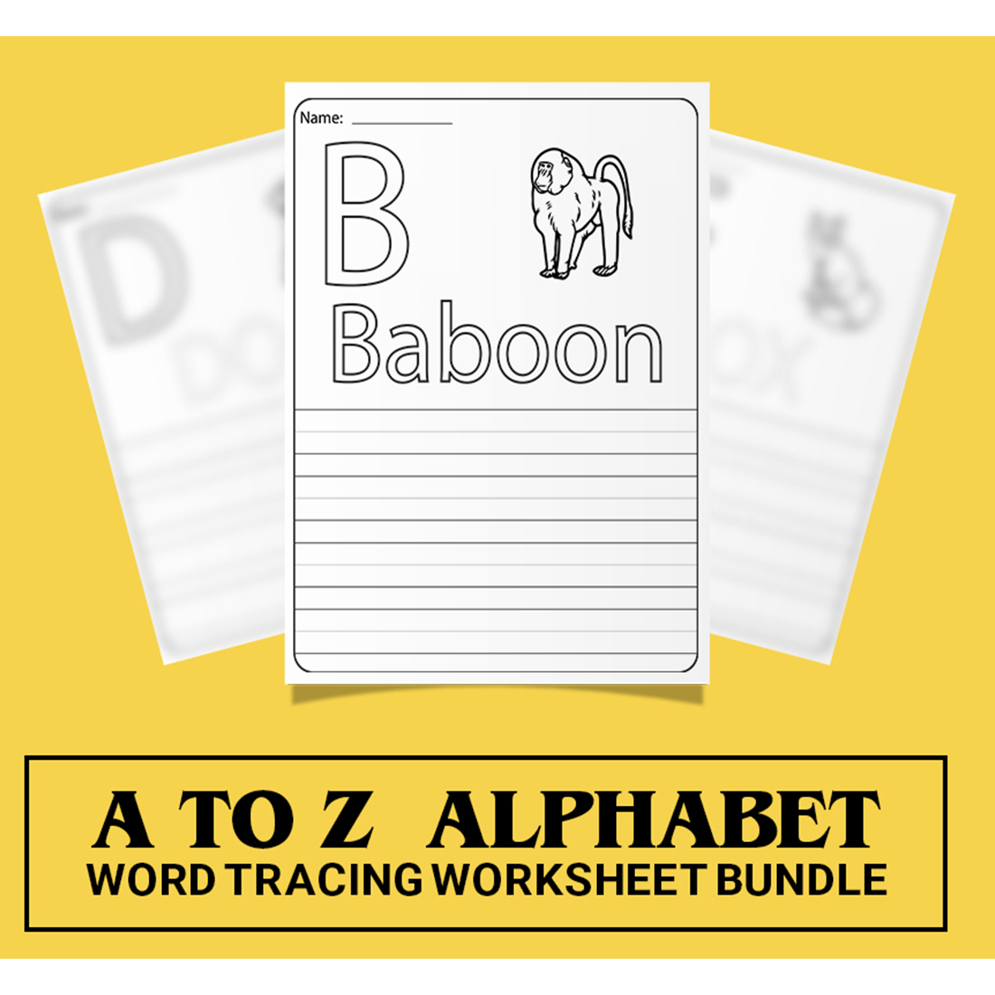 A collection of images of wonderful sheets for learning the alphabet