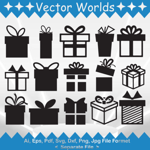 Gift Box SVG Vector Design main cover