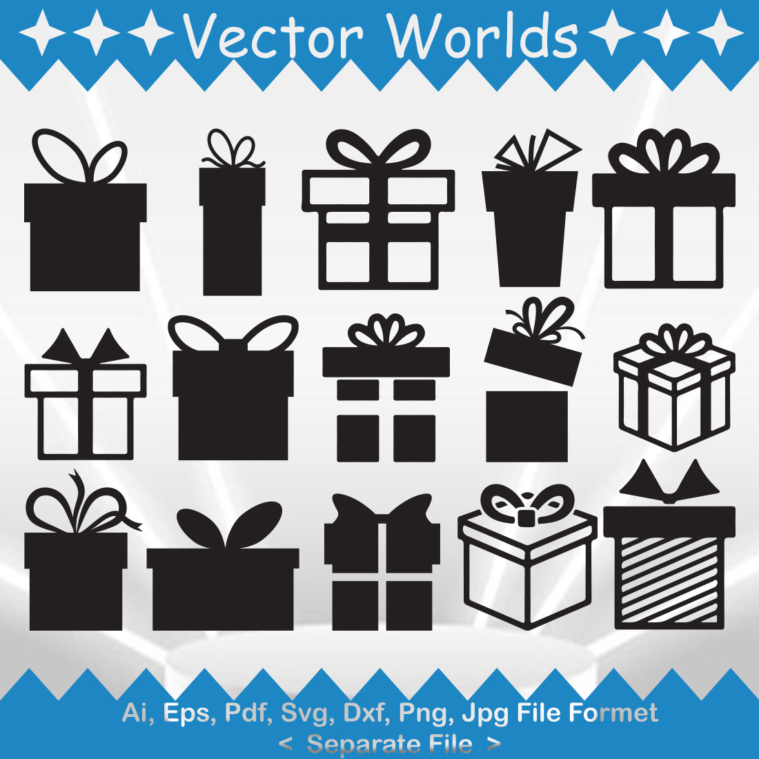 Gift Box SVG Vector Design main cover