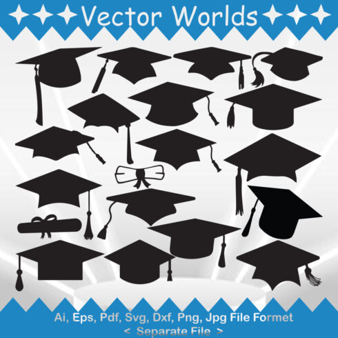 Graduation Cap SVG Vector Design main cover
