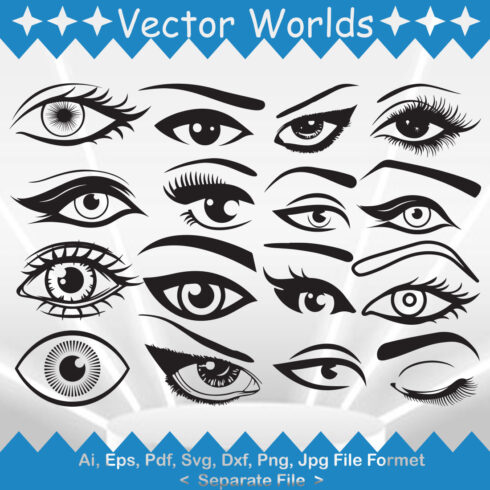 Eyes SVG Vector Design main image.