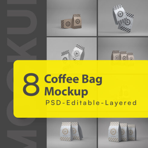 Coffee Bag Packaging Mockup cover image.