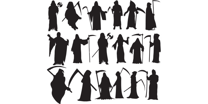 Grim Reaper Man SVG Vector Design cover image.
