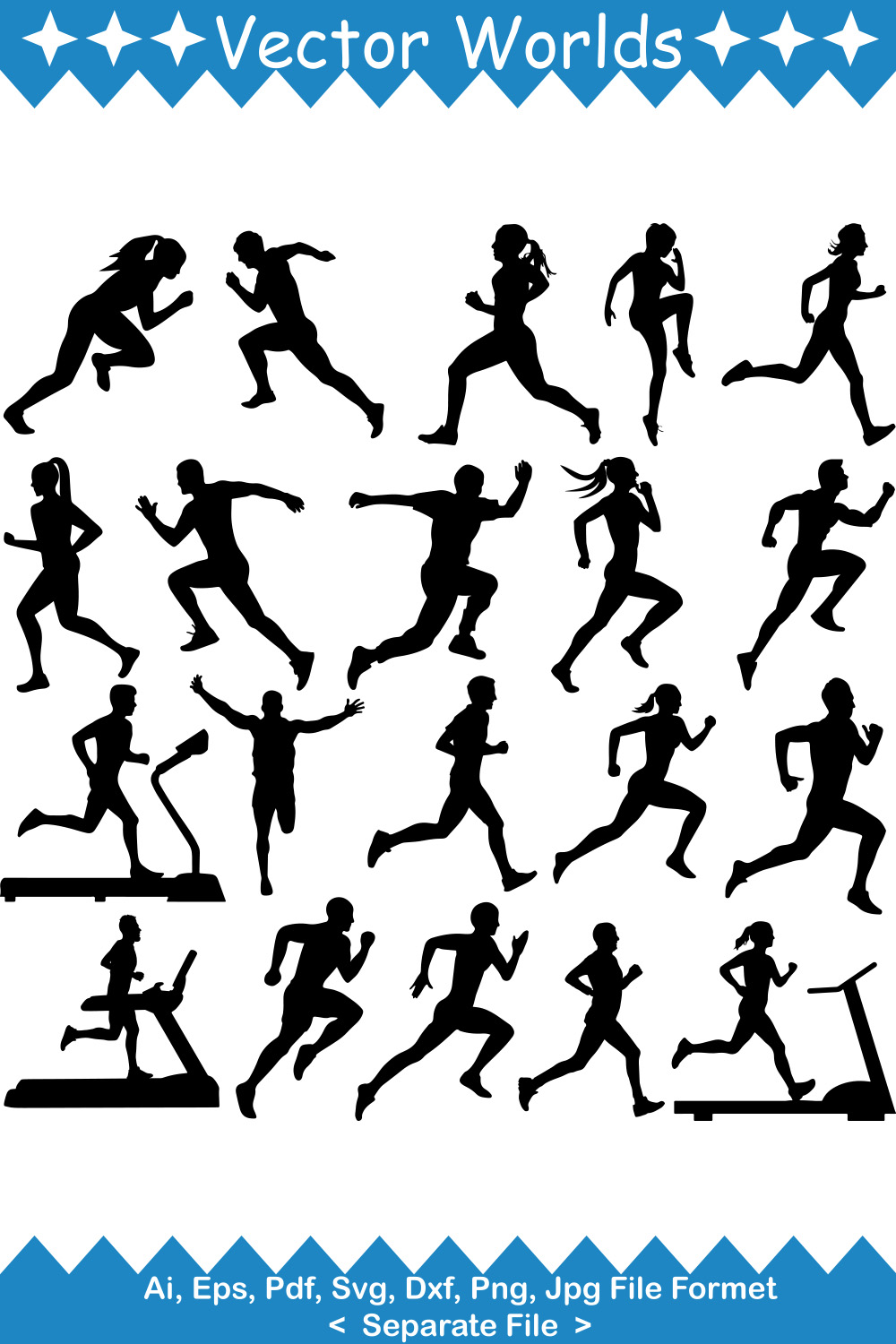 Exercise Run SVG Vector Design pinterest image.