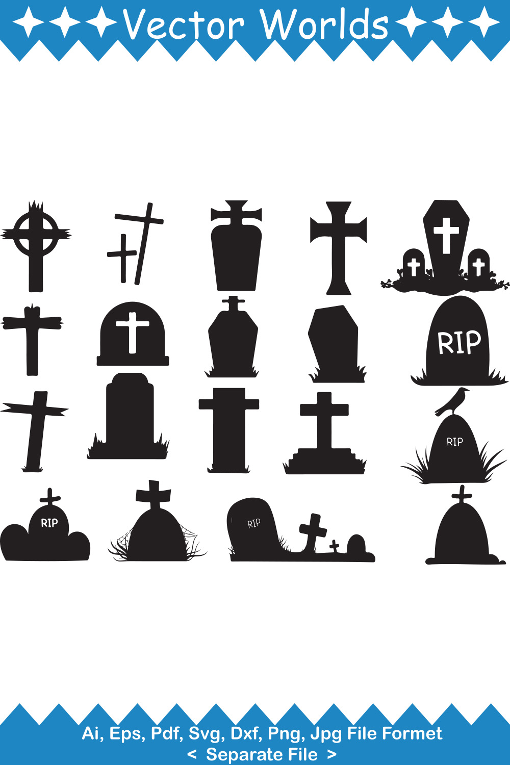 Rip Gravestone Icon Black PNG & SVG Design For T-Shirts